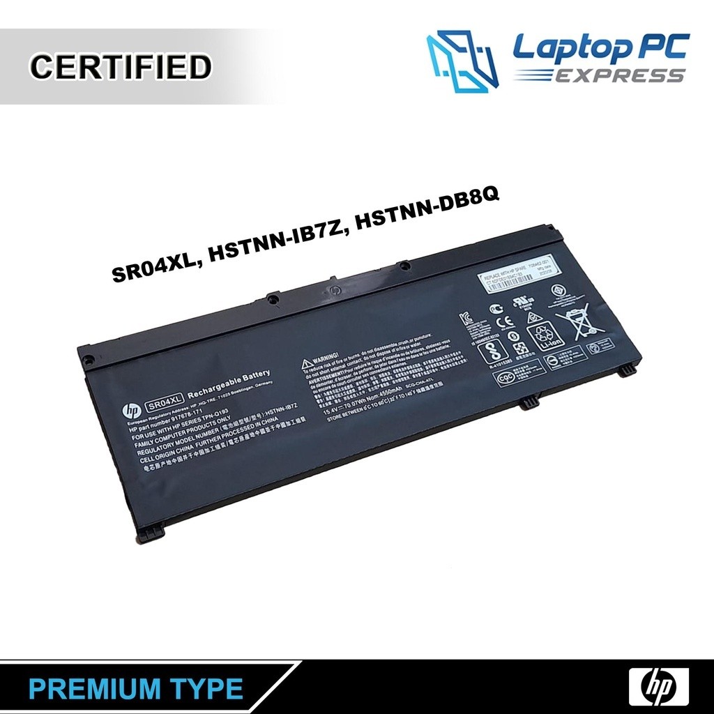 HP แล็ปท็อปโน้ตบุ๊คแบตเตอรี่ SR04XL SR04070XL-PL, SR03052XL-PL, HSTNN-1B8L, 917724-855, L08934-1B1,1