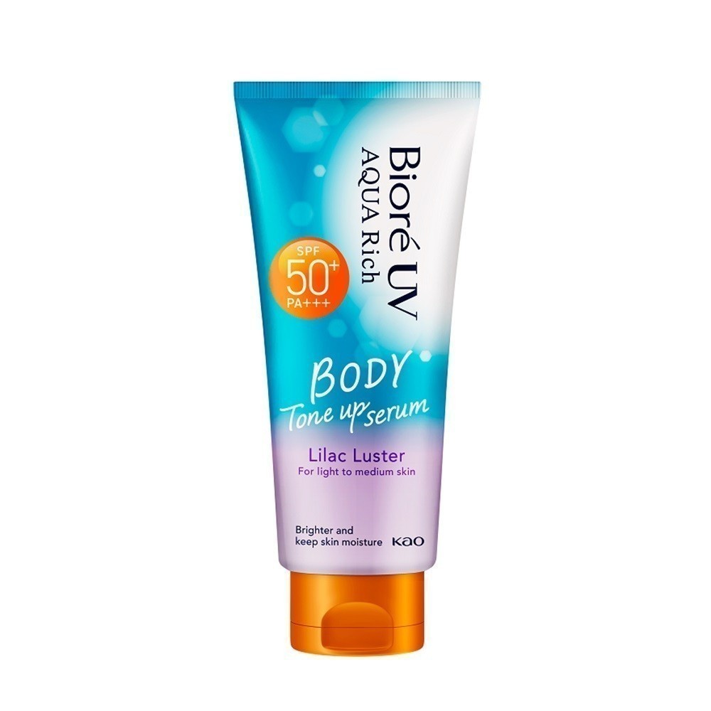 Biore Uv Aqua Rich Body Tone Up Serum Lilac Luster Spf50+ Pa+++ 130Ml บิโอเร ยูวี อะควา ริช บอดี้ โทนอัพ เซรั่ม ไลแลค ลัสเตอร์ เอสพีเอฟ50+ พีเอ+++ 130มล.