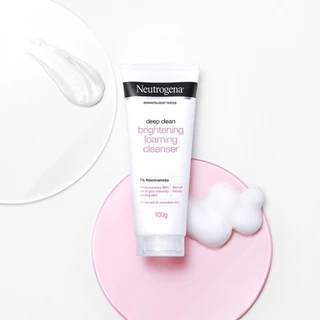 Neutrogena Deep Clean Brightening Foaming Cleanser 100G นูโทรจีน่า ดีพ คลีน ไบร์ทเทนนิ่ง โฟมมิ่ง คลีนเซอร์ 100กรัม