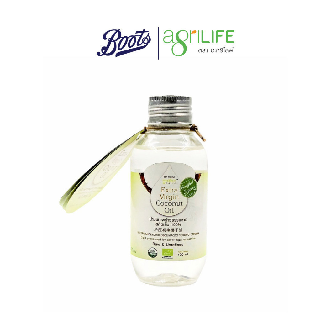 AGRILIFE กรีนเคส น้ำมันมะพร้าวธรรมชาติเกษตรอินทรีย์ 100 มล.