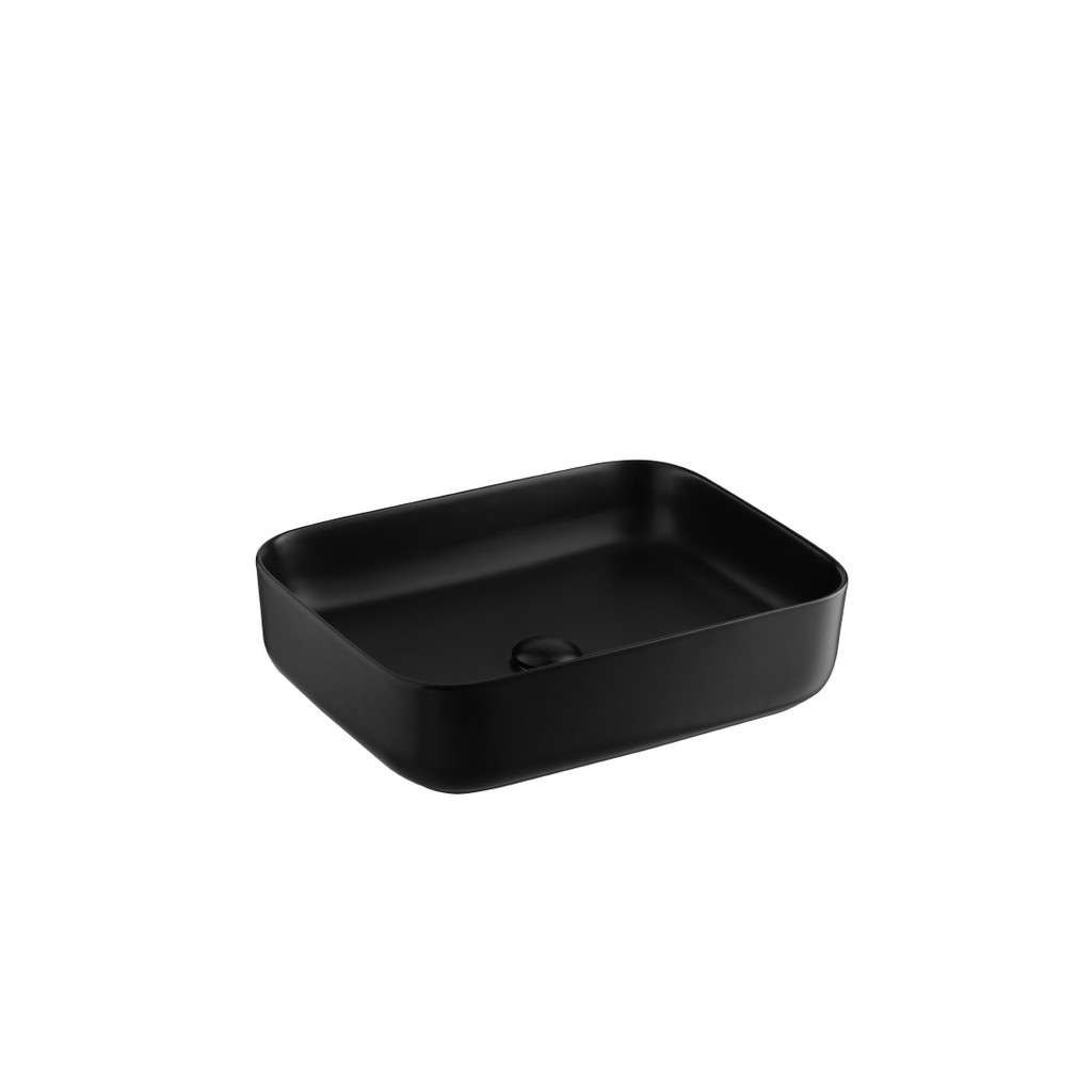 COTTO C00126 MBK อ่างล้างหน้าวางบนเคาน์เตอร์ (แบบไม่มีรูก๊อก) สีดำด้าน รุ่น เครียรร์ KLIRR (no fauce