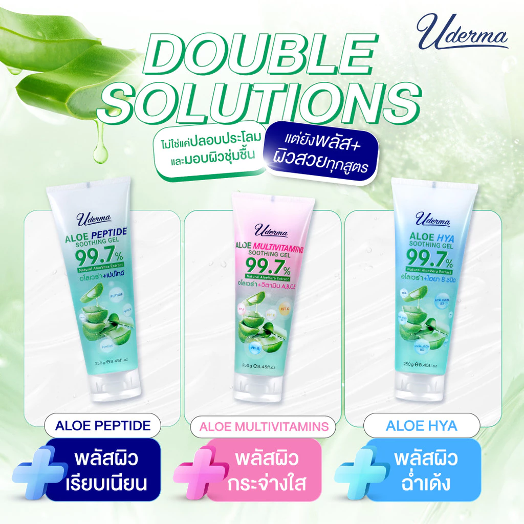 [Clearance Sale] Uderma Aloe Multivitamins Soothing Gel 250g ยูเดอร์มา อโล มัลติวิตามิน ซูทติ้งเจล Exp.08/01/2027 thumbnail 6