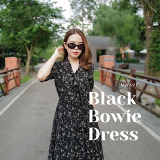 MyWay Brand : Dress ชุดเดรส - Black Bowie ด้านหลังซีทรูเบาๆนะคะ  👋เลื่อนดูขนาดที่รูปสุดท้ายน้า