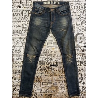 CPS CHAPS SIGNATURE ROCK BAND DRUM PLAYER NO.1 SIZE 29 ของแท้ สภาพดี กางเกงยีนส์ชาย เดฟชาย เดฟผ้ายืด รุ่น Bodyslam ใส่