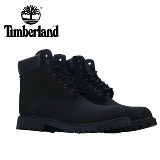 Timberland Nubuck รองเท้าบูทหนัง ข้อสูง กันความเมื่อยล้า สีดํา สไตล์คลาสสิก ใช้งานกลางแจ้ง ไซซ์ 36-46