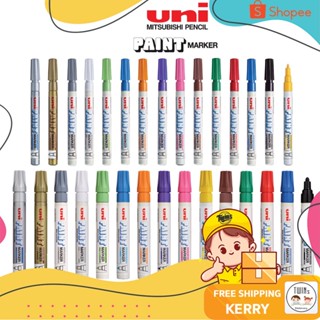 ถูกสุด ปากกา ยูนิ UNI Paint Marker กันน้ำ ขนาดหัว 1.0 และ 2.0 MM