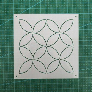 Yixi Sashiko แม่แบบปัก ทรงกลม ลายเรขาคณิต สร้างสรรค์ สําหรับวาดภาพ