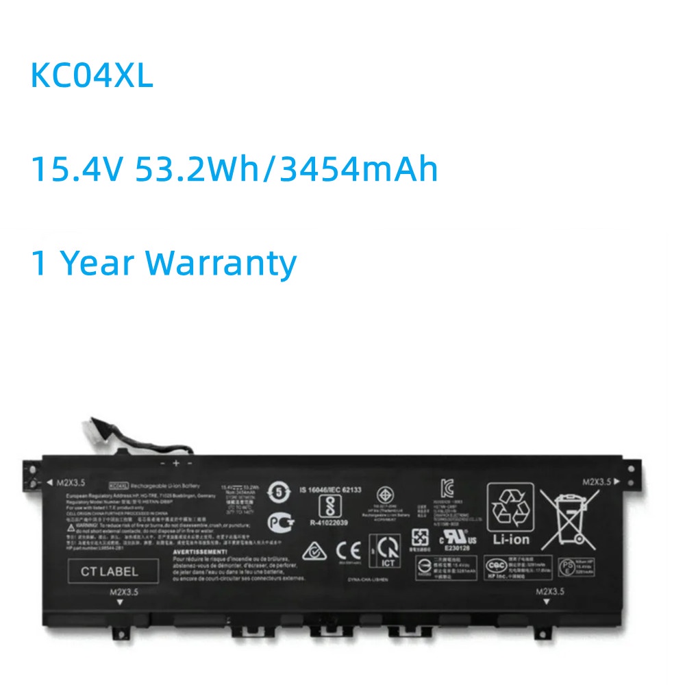 KC04XL 53.2WH Laptop Battery For HP Envy 13-AH0001NW AH0003NE AH1507SA TPN-W136 W133 W141 L08544-2B1