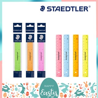 ทักแชทแจกโค้ด ไม้บรรทัดพลาสติก Staedtler รุ่น 562 สีใส พาสเทล นีออน คละสี ขนาด 15 ซม. และ 30 ซม.