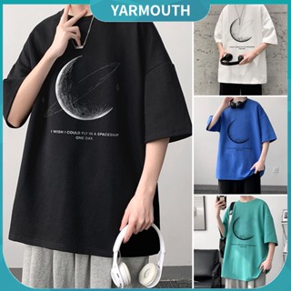 Yyr_ เสื้อท็อป พิมพ์ลายตัวอักษร สําหรับผู้ชาย