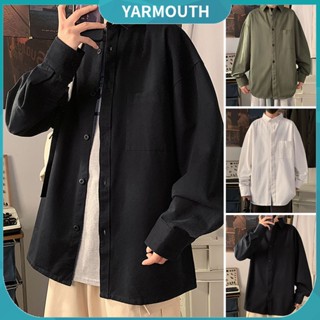 Yyr_เสื้อเชิ้ตลําลอง คอปกพับ