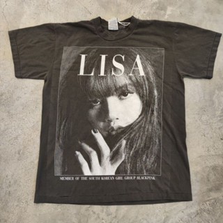 LISA BLACK PINK K-POP BOOTLEG เสื้อวง เสื้อทัวร์