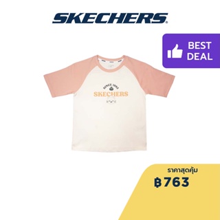 Skechers สเก็ตเชอร์ส เสื้อยืดแขนสั้นเด็กผู้หญิง Girls L.A. Hiking Short Sleeve Tee - L223G015-00X5