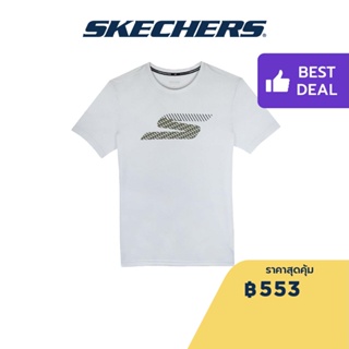 Skechers สเก็ตเชอร์ส เสื้อยืดแขนสั้นผู้ชาย Men Performance Running Short Sleeve Tee - SP22Q4M430-00JA