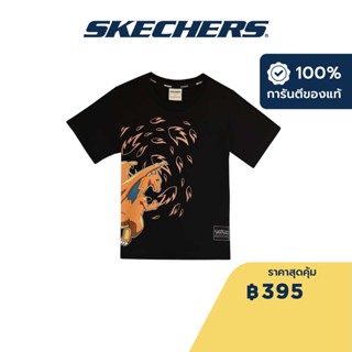 Skechers สเก็ตเชอร์ส เสื้อยืดแขนสั้นเด็กผู้ชาย Boys Pokémon Short Sleeve Tee - SL23Q1B012-002K