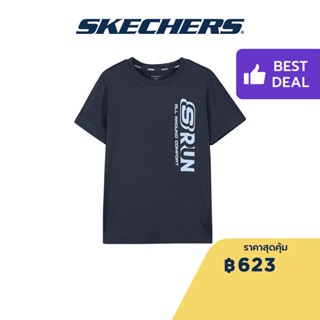 Skechers สเก็ตเชอร์ส เสื้อยืดแขนสั้นเด็กผู้ชาย Boys Soft Futureism(Boy’s Athleisure) Performance Short Sleeve Tee - P223B034-002Z