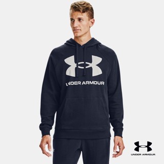 Under Armour Mens UA Rival Fleece Big Logo Hoodie เสื้อฮู้ด UA Rival Fleece Big Logo สำหรับผู้ชาย