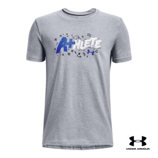 Under Armour UA Boys Athlete Short Sleeve อันเดอร์ อาร์เมอร์ เสื้อออกกำลังกายสำหรับเด็กผู้ชาย