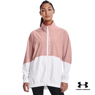 Under Armour UA Womens Woven Oversized Full-Zip Jacket อันเดอร์ อาร์เมอร์ เสื้อออกกำลังกาย สำหรับเพศหญิง