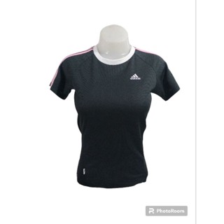 เสื้อยืดกีฬาแขนสั้นแบรนด์ Adidas Climalite Womens Size S/M มือ2