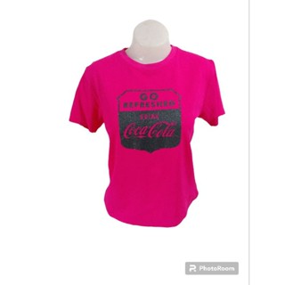 เสื้อยืดกีฬาแขนสั้นแบรนด์ Coca-Cola Womens Size L มือ2