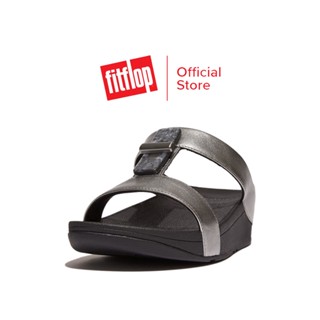 FITFLOP FINO RESIN-LOCK LEATHER H-BAR รองเท้าแตะผู้หญิง รุ่น GQ2-A68 สี GREY