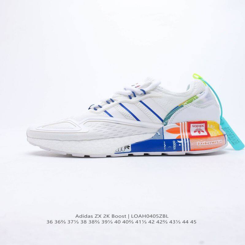 №✚SPECIAL PRICE GENUINE-ADIDAS ZX 2K BOOST MEN'S AND WOMEN'S SNEAKERS GX2718-WARRANTY 5 YEARS