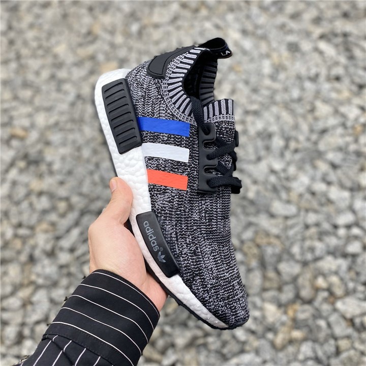 ✳✎๑[Warranty 3 Years] ADIDAS ORIGINALS NMD TRI COLOR STRIPES BLACK Men's and Women's RUNNING SHOES BB2887 รองเท้าวิ่ง รอ