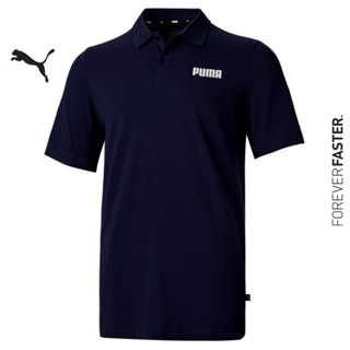 PUMA BASICS - เสื้อเชิ้ตโปโลผู้ชาย Essentials Pique Mens Polo Shirt สีฟ้า - APP - 84722605