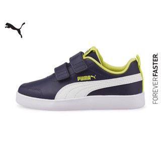 PUMA KIDS - รองเท้ากีฬาเด็ก Courtflex V2 Trainers สีฟ้า - FTW - 37154322