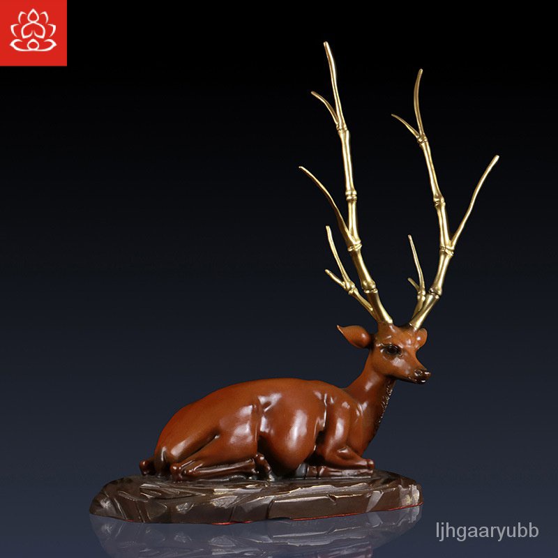 Pure Brass Bedroom Deer Decoration Office Decor Deer Decoration Home Living Room Entrance Jewelry Co