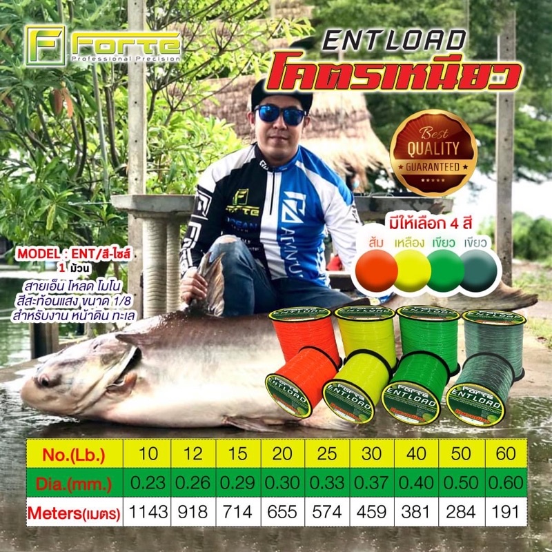 สายเอ็นโหลด Forte Ent Load (มี 5 สี) 12lb - 60lb - รูปที่ 2