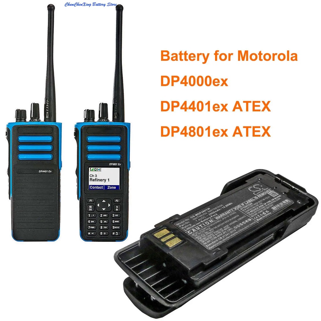 MOJO OrangeYu 2000mAh Two-Way Radio Battery NNTN8359, NNTN8359A, NNTN8359C for Motorola DP4000ex, DP