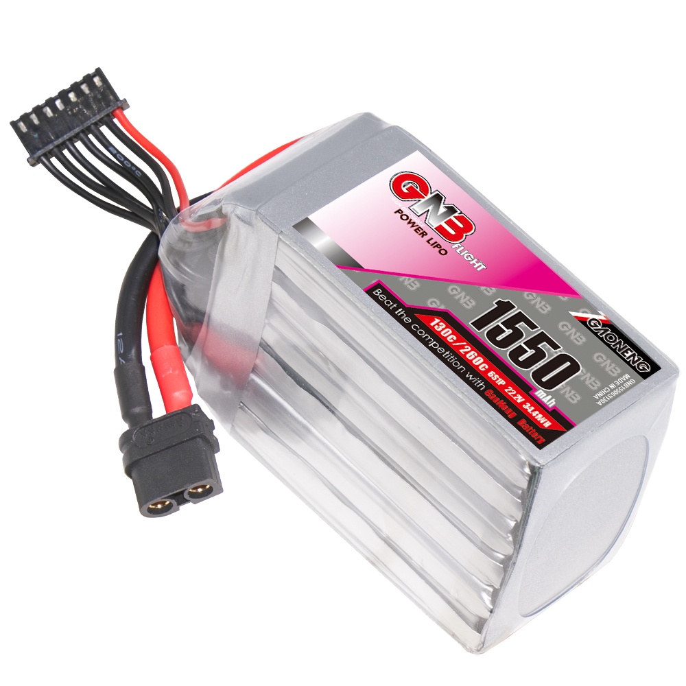 ✱GAONENG GNB 1550mah 6S 6S1P 22.2V 130C XT60 RC LiPo Battery FPV Drone Rechargeable