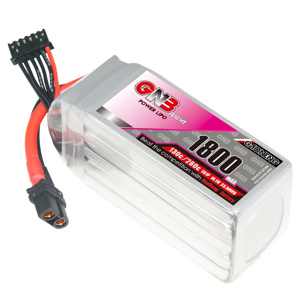 ✤GNB GAONENG 5S 1800MAH 18.5V 130C 260C LiPo Battery FPV racing Drone XT60 connector