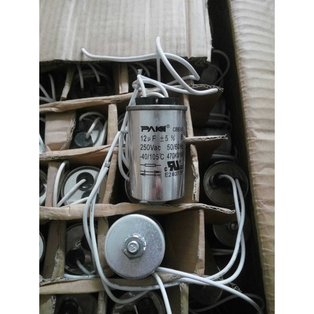 พร้อมสต็อก cbb24s, 12uf/250vac, 470k/1w พร้อมตัวเก็บประจุสกรูด้านล่างโคมไฟป้องกันการระเบิดตัวเก็บประ