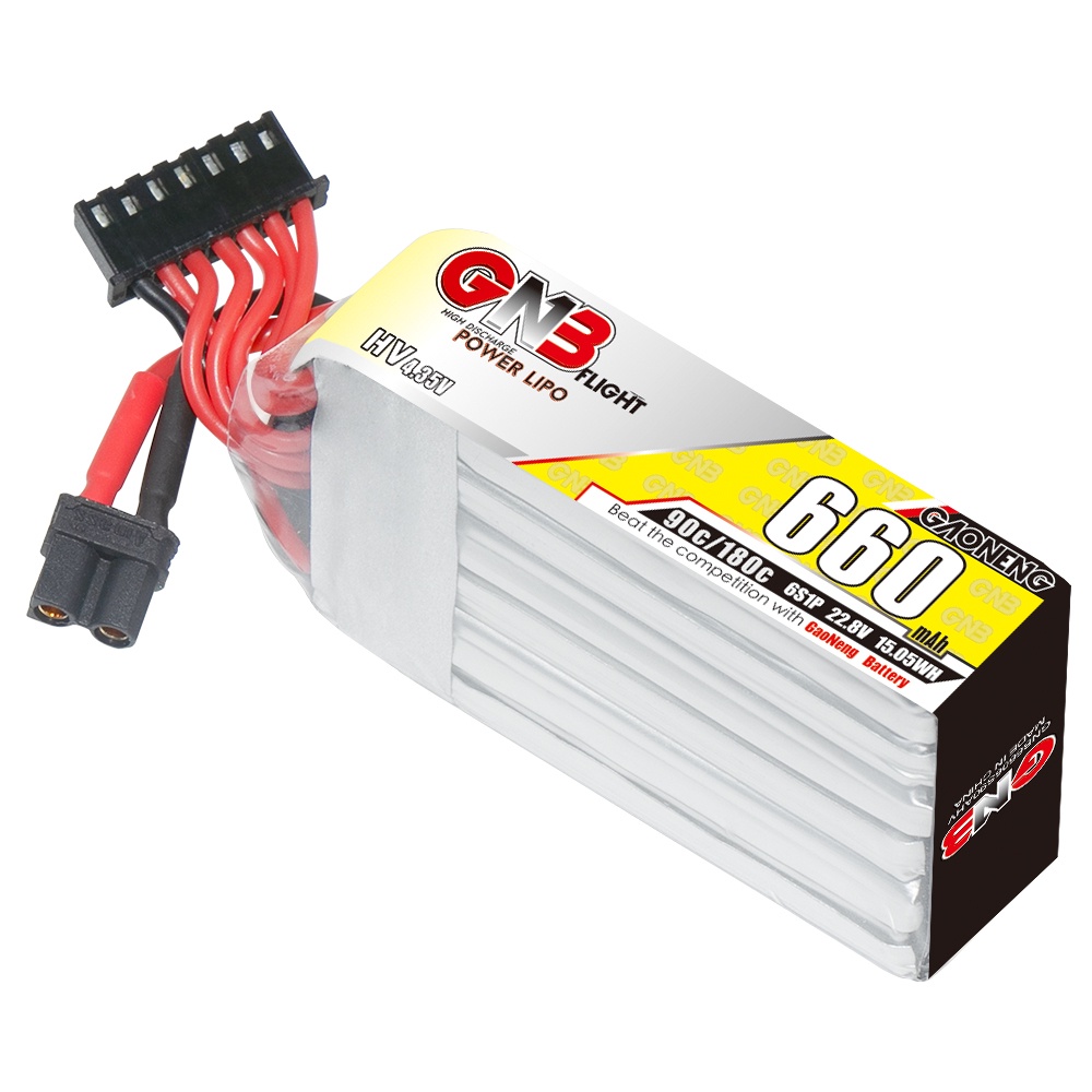 ✥GAONENG GNB 6S 22.8V HV 660MAH 90C 180C LiPo Battery Pack FPV Drone Quads LiHV High Voltage Dischar