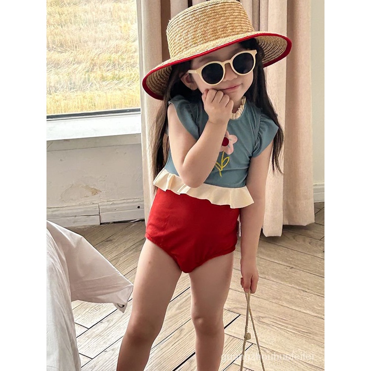 ชุดว่ายน้ำชิ้นเดียวสาวเกาหลีใหม่ชุดว่ายน้ำเด็กเจ้าหญิงชุดว่ายน้ำลมหวาน ชุดว่ายน้ำเด็ก ชุดว่ายน้ำเด็กผู้หญิง 2-6 ปี