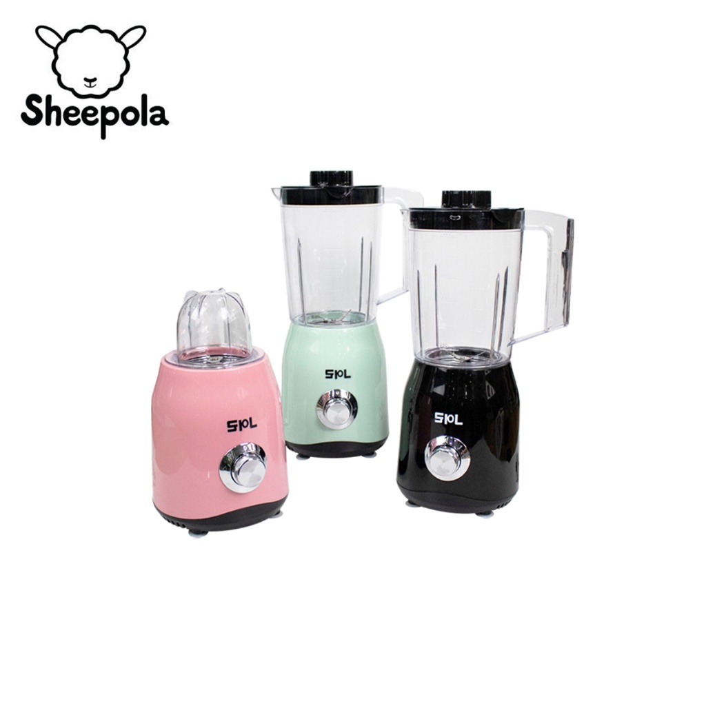 SHEEPOLA เครื่องปั่นผลไม้ อเนกประสงค์ ความจุ 1.5 ลิตร 200W - 250W โถพลาสติก Food grade Blender &amp; Mixer