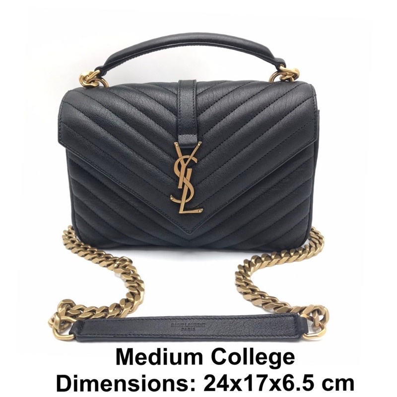 Cheapest 100% YSL College medium package chain shoulder bag