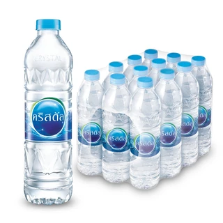 [ส่ง กทม. ปริมณฑล จังหวัดหลักอื่นๆ]น้ำดื่มคริสตัลขนาด (600 มล. X 12 ขวด) 20แพ็ค 240 ขวด Crystal Drinking Water 600 ml