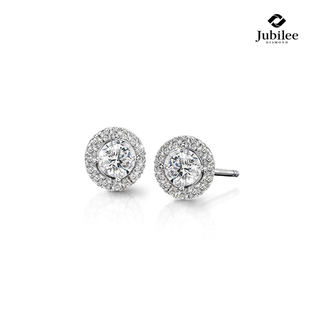 Jubilee Diamond ต่างหูเพชร Fortunate & Auspicious Earrings เพชรแท้ เพชรน้ำ 99