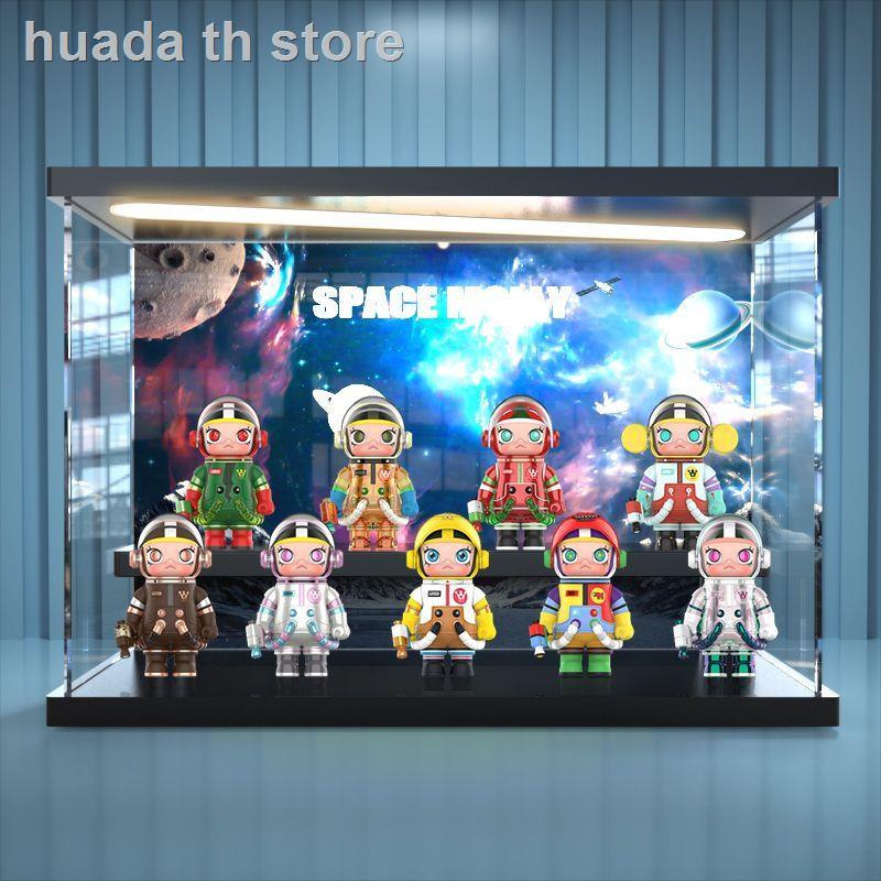 ตู้โชว์แบบ ☒Bubble Mart MEGA Collection Series 100% SPACE MOLLY กล่องสุ่ม กันฝุ่น จอแสดงผลแบบใส