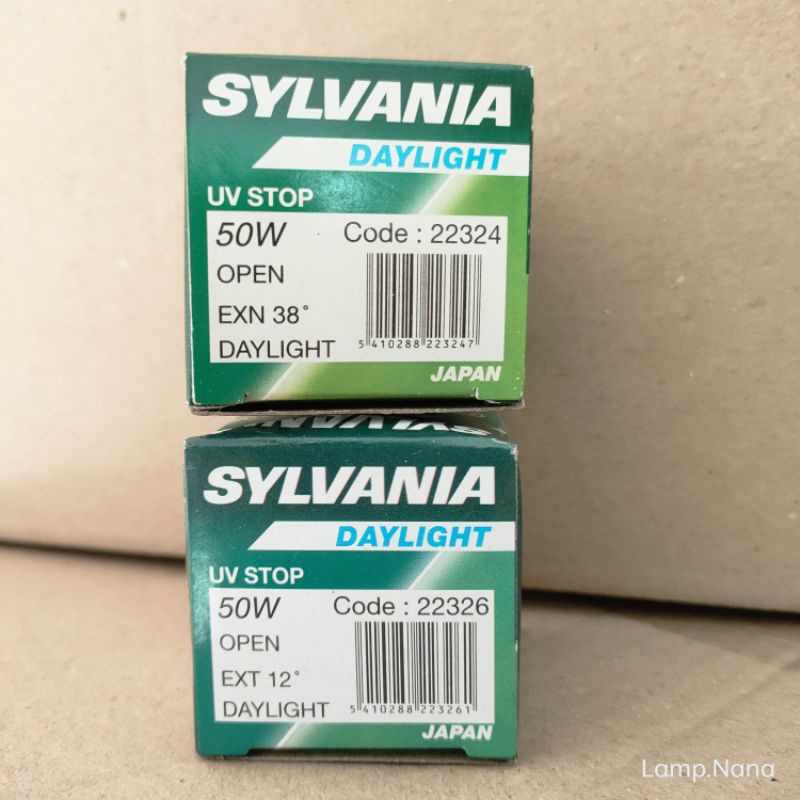 Halogaen MR16 12v 50w Open แสงขาว Daylight หน้าเปิด GU5.3 Sylvania หรี่แสงได้