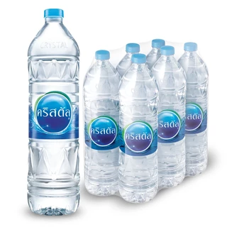 [ส่ง กทม. ปริมณฑล จังหวัดหลักอื่นๆ] น้ำดื่มคริสตัลขนาด (1500 มล. x 6 ขวด) 6 แพ็ค 36 ขวด Crystal Drinking Water 1500 ml