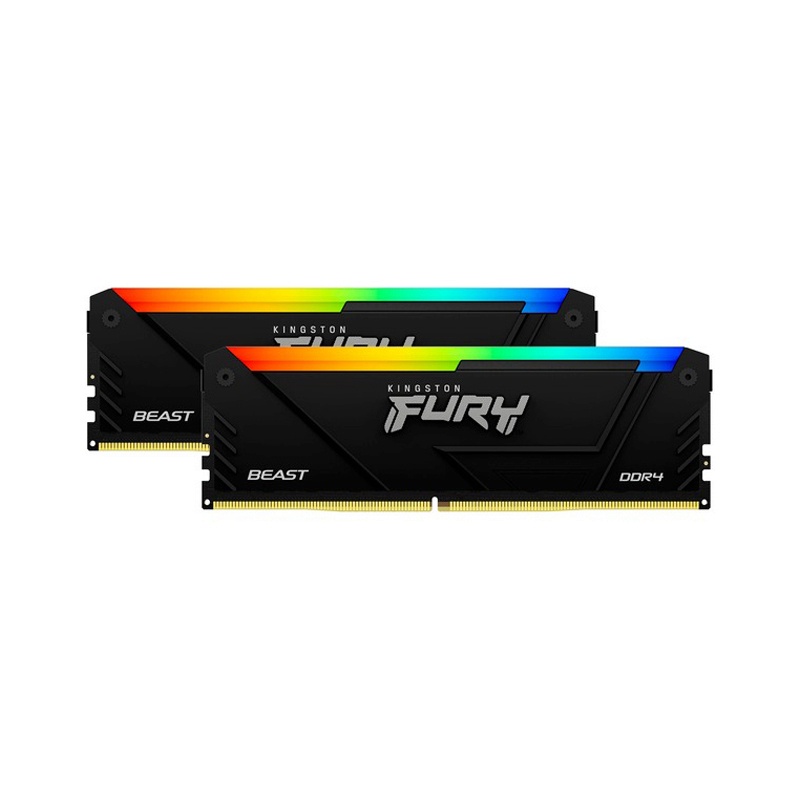 KINGSTON RAM DDR4(3600) 32GB (16GBX2) FURY BEAST RGB (KF436C18BB2AK2/32) - A0155761