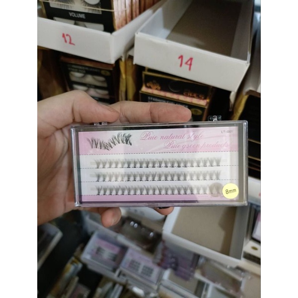 ขนตาปลอม แบบช่อ รุ่น 10D กล่องสีชมพู