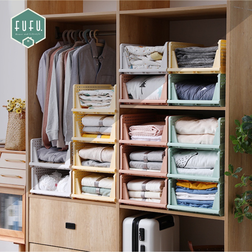 Fufudot clothes rack, shelves in closet, stackable clothes rack, foldable clothes rack, drawers in s