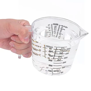 BlueBird ถ้วยตวงพลาสติก 3หน่วยตวง(CUP,Oz,ml) 4ขนาด Plastic Measuring Cup