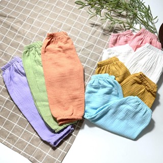 กางเกงยางยืดสำหรับเด็ก กางเกงผ้าเยื่อไผ่ขายาว กางเกงจั้มขาใส…